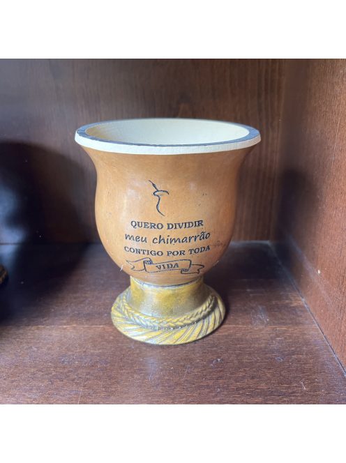 Cuia - romantikus idézettel [Chimarraohoz] (Bőrrel díszített)