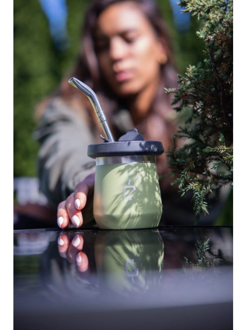 DualFlow PRO acél Mate (zöld) [Fedővel és Bombillával]