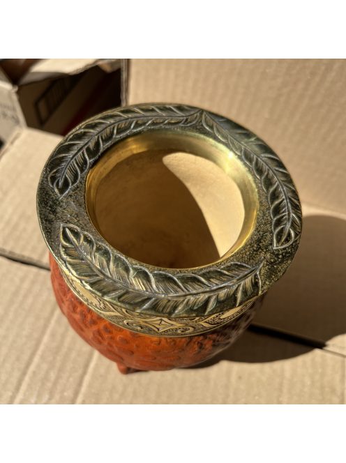 Rey Imperial Bronce Cincelado Con apliques Labrado Suela [Világosbarna - Bronz]