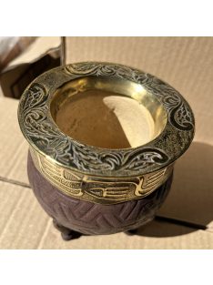   Rey Imperial Bronce Cincelado Con apliques Labrado Marrón Oscuro [Sötétbarna - Bronz]