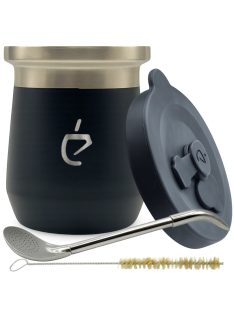 DualFlow PRO acél Mate (fekete) [Fedővel és Bombillával]