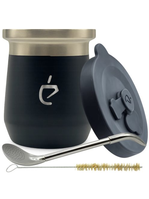 DualFlow PRO acél Mate (fekete) [Fedővel és Bombillával]