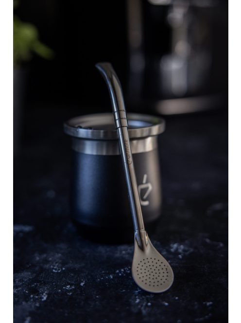 DualFlow PRO acél Mate (fekete) [Fedővel és Bombillával]