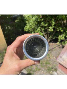 Fekete bőrrel bevont üveg Mate