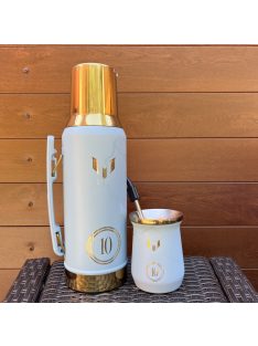   Messi Stanley GOAT 10 Collection Celeste (Mate System Termosz + Acél Messi Mate + Bombilla)