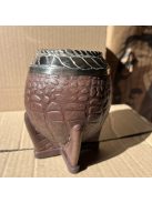 Rey Torpedo Alpaca Cincelado Labrado Marrón Oscuro [Sötétbarna - Újezüst]