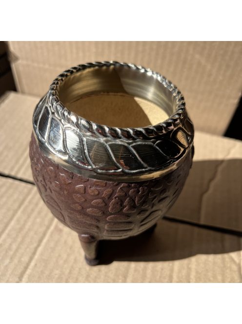 Rey Torpedo Alpaca Cincelado Labrado Marrón Oscuro [Sötétbarna - Újezüst]