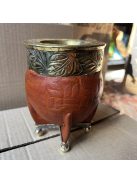 Rey Imperial Bronce Cincelado CALADO Con apliques Labrado Suela con pelotitas [Világosbarna - Újezüst]