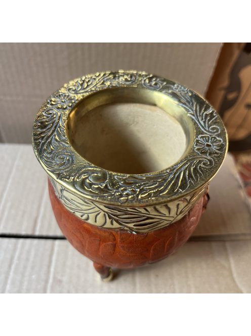 Rey Imperial Bronce Cincelado CALADO Con apliques Labrado Suela con pelotitas [Világosbarna - Újezüst]