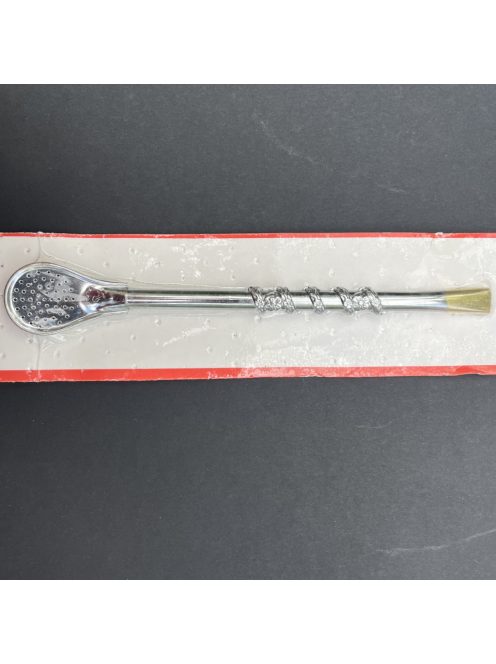 Mardekár feelingű virágos Bombilla - aranyozott vég [Alpaca]