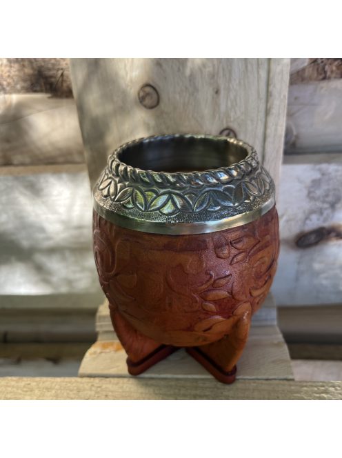 Rey Torpedo Alpaca Cincelado Labrado Suela [Világosbarna - Újezüst]