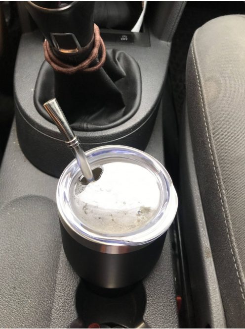 Prémium Acél Mate Tök [Fedővel és Bombillával]