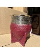 Rey Imperial Alpaca Cincelado CALADO Con apliques Labrado Borravino [Bordó - Újezüst]