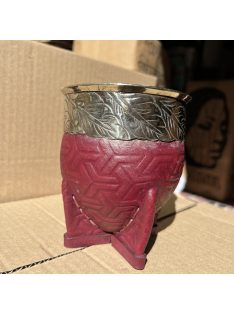   Rey Imperial Alpaca Cincelado CALADO Con apliques Labrado Borravino [Bordó - Újezüst]