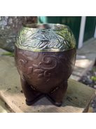 Rey Torpedo JOYERO Alpaca Cincelada Al Lacre Marrón Oscuro [Sötétbarna - Újezüst]