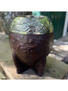 Rey Torpedo JOYERO Alpaca Cincelada Al Lacre Marrón Oscuro [Sötétbarna - Újezüst]