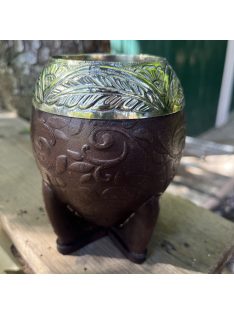   Rey Torpedo JOYERO Alpaca Cincelada Al Lacre Marrón Oscuro [Sötétbarna - Újezüst]