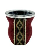 Textillel bevont üveg Maté (piros)