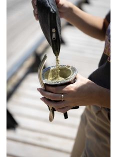 Yerbera [Yerba tartó és szóró] [barna] (400-500 gramm)