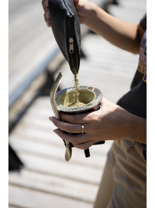 Yerbera [Yerba tartó és szóró] [barna] (400-500 gramm)