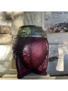 Rey Torpedo-Imperial Alpaca DOBLE ANILLO Bronce Labrado Borravino [Bordó - Újezüst]