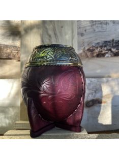   Rey Torpedo-Imperial Alpaca DOBLE ANILLO Bronce Labrado Borravino [Bordó - Újezüst]