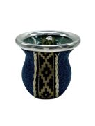 Textillel bevont üveg Maté (kék)