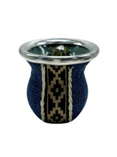 Textillel bevont üveg Maté (kék)