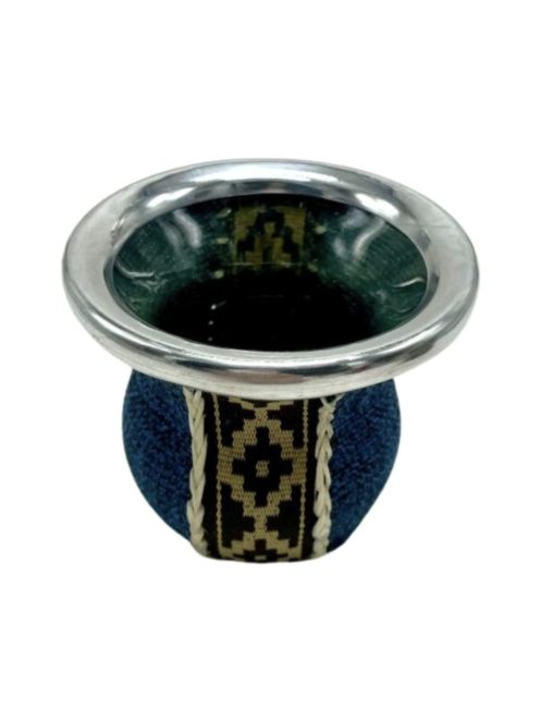 Textillel bevont üveg Maté (kék)