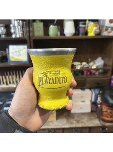 Playadito dizájnú műbőrrel bevont üveg Mate 