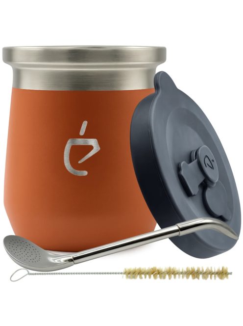 DualFlow PRO acél Mate (korall) [Fedővel és Bombillával]