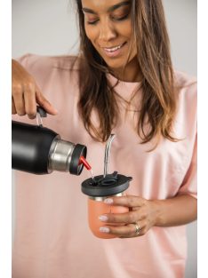 DualFlow PRO acél Mate (korall) [Fedővel és Bombillával]