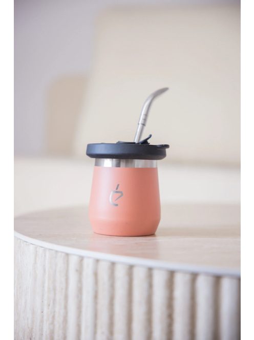 DualFlow PRO acél Mate (korall) [Fedővel és Bombillával]