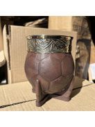 Rey Imperial Alpaca Cincelado CALADO Con apliques Labrado Marrón Oscuro [Sötétbarna - Újezüst]