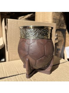   Rey Imperial Alpaca Cincelado CALADO Con apliques Labrado Marrón Oscuro [Sötétbarna - Újezüst]