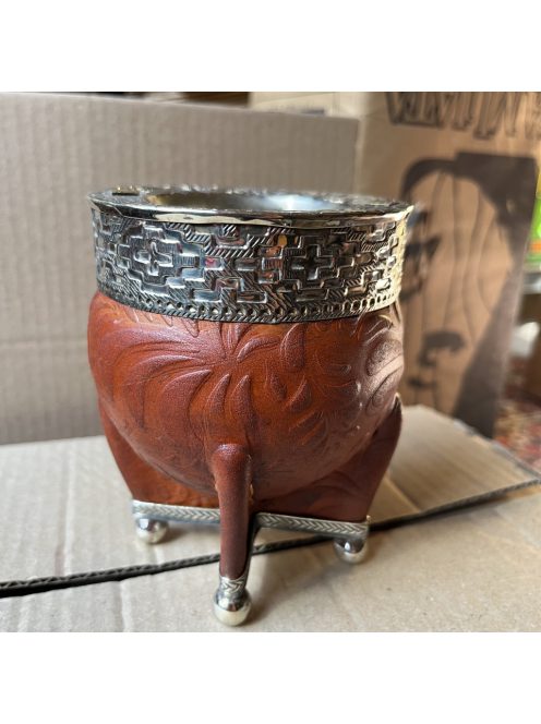 Rey Imperial Alpaca Cincelado Con apliques Labrado Suela con pelotitas [Világosbarna - Újezüst]