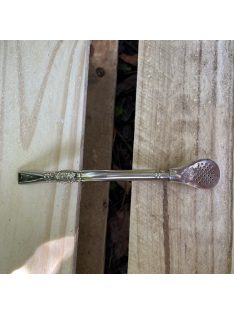   Uruguayi Bombillon con Escudo Argentina [Premium Alpaca Bombilla] (Flor-de-Lis)