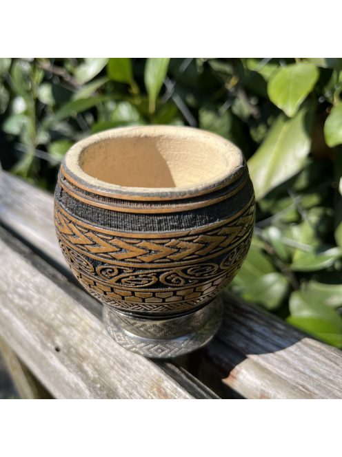 Kemény falú Pirogravírozott Mate Tök 