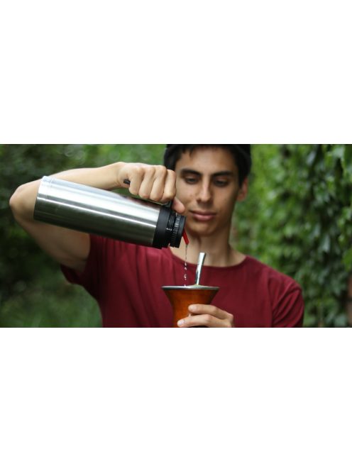Ezüst Maté Termosz - "Gaucho Bruno" - [1 Liter]